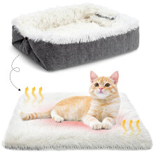 MAIYADUO Self Warming Cat Bed for Cats and Small Dogs, 42x36 cm Washab