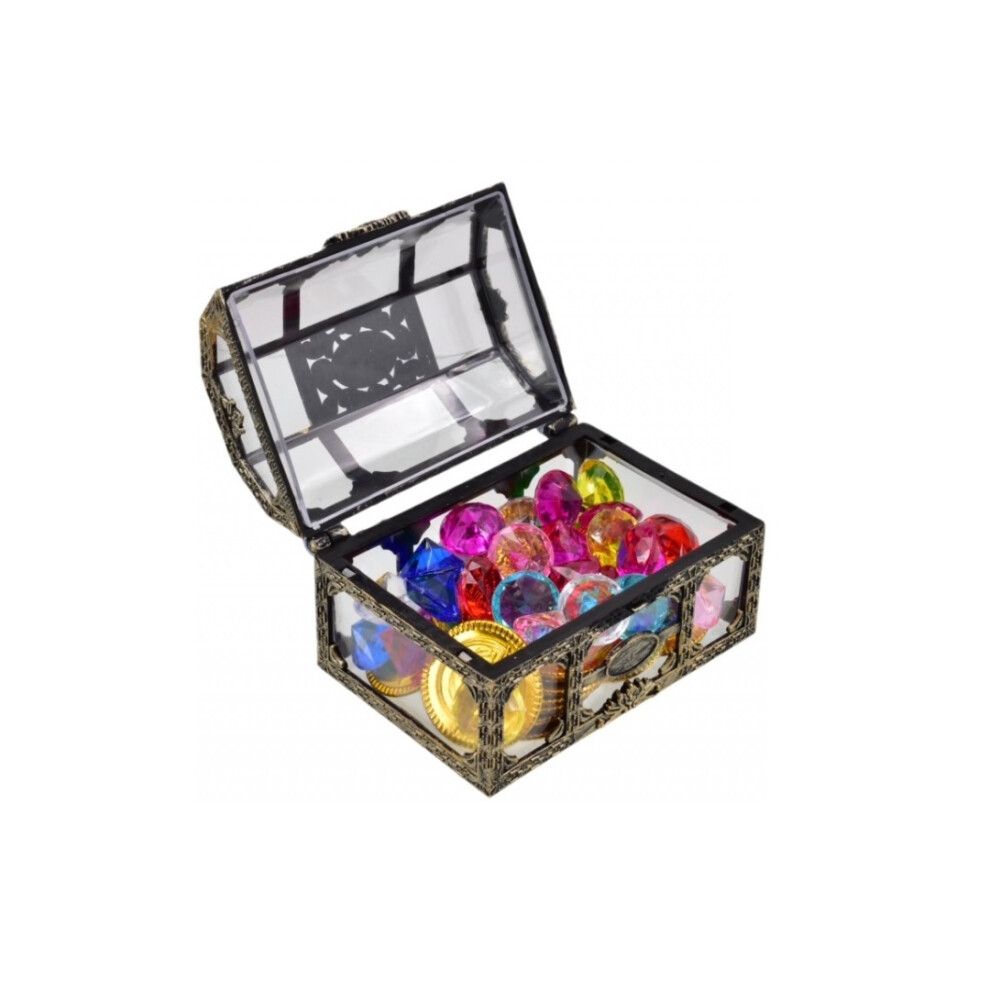 Kandy Toys Gems And Coins Childrens Pirate Treasure Chest Accessory
