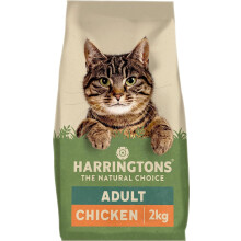 Harringtons Complete Dry Adult Cat Food Chicken 2kg (Pack of 4) - Tasty Natural Goodness