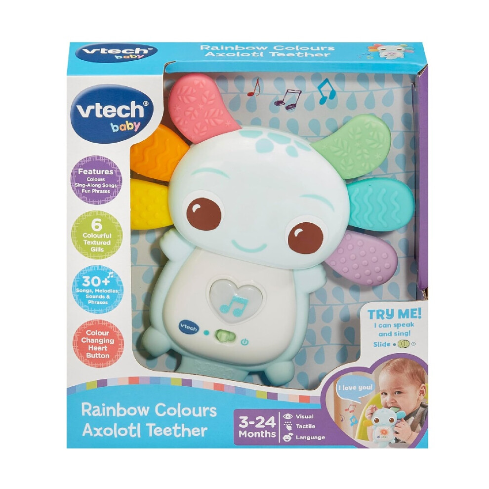 Rainbow Colours Axolotl Teether Interactive Toy Vtech