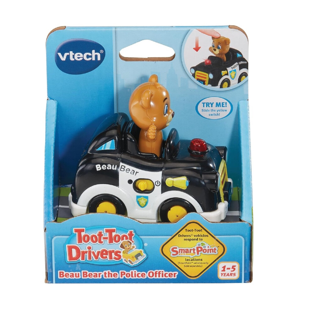 Vtech Toot-Toot Drivers Beau Bear The Police Officer Vehicle