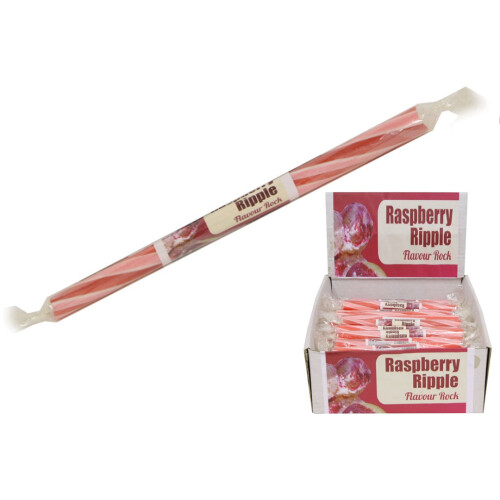 Pack of 20 Small Flavoured Rock Sticks - Raspberry Ripple