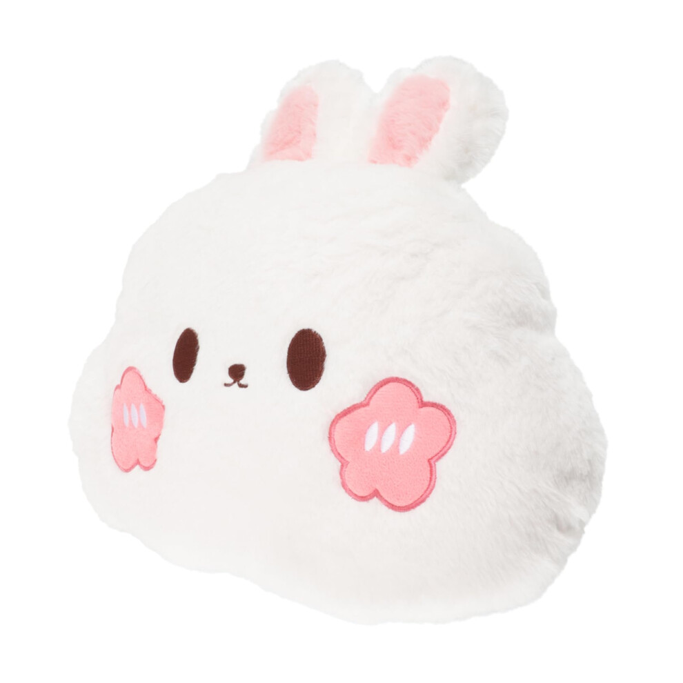 Cute Plush Rabbit Car Lumbar Pillow Fluffy Waist Support Cushion For Allseason Comfort And Travel 9070919989032