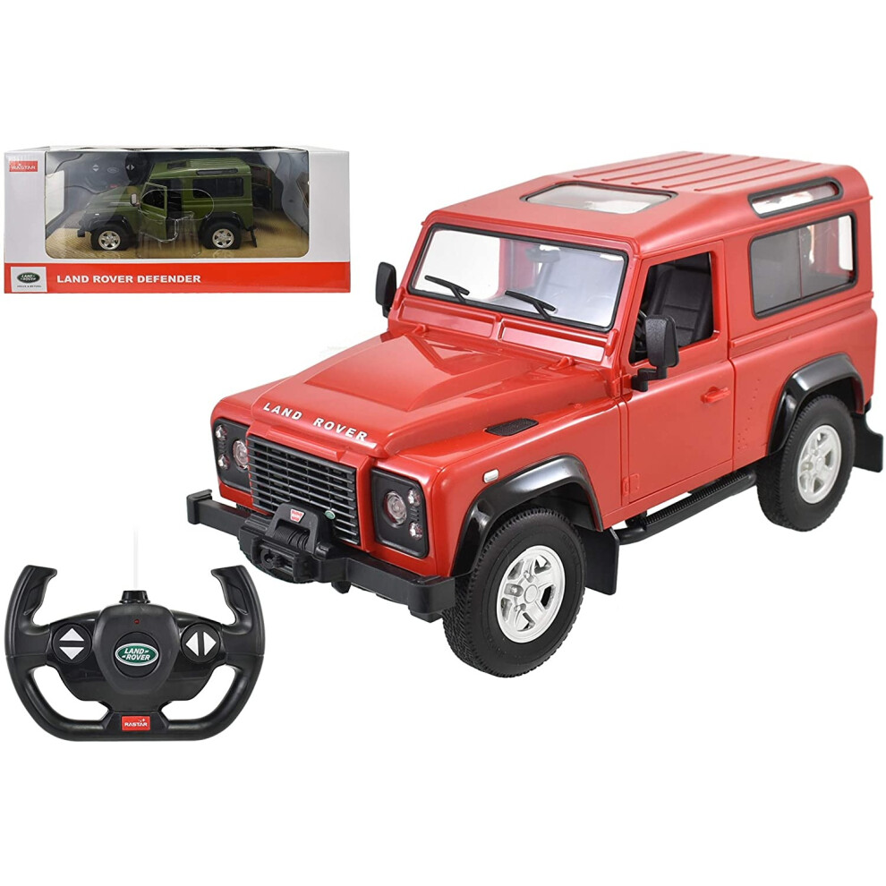 Kandy Toys Remote Control Land Rover Defender - Colour May Vary Red/Green