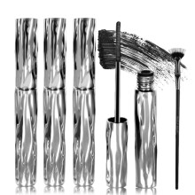 Waterproof Volumizing Mascara 3D Curling Effect with Metal Wand No Flaking Long Wear Black 3 Pcs