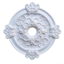 PU Ceiling Medallion 39cm Round White NoDrill Elegant Design for Light Fixtures and Fans
