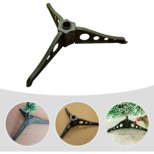 Artificial Christmas Tree Stand with Stable Triangular Base, Green ABS Replacement Christmas Tree Base 2