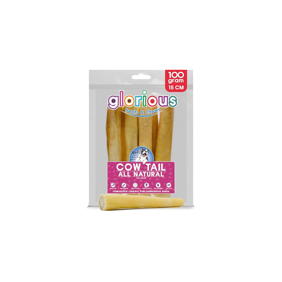 New Glorious Treats And Chews Natural Beef & Cow Tail Dog Chews, Premium, Healthy Treats & Bones For