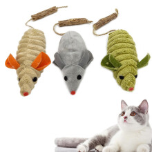 jiuhao Cat Catnip Mouse Toys,3 Pack Cat Catnip Sticks Interactive Plush for Indoor Cats,Scratch Chewing Teeth Grinding Pillow Cleaning Kick