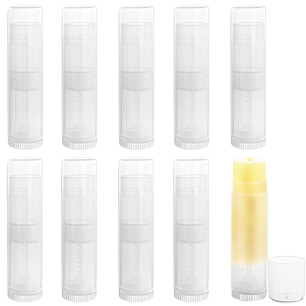10 Pack 0.5oz Empty Lip Balm Tubes with TwistUp LeakProof Cap for DIY Cosmetic Lipstick