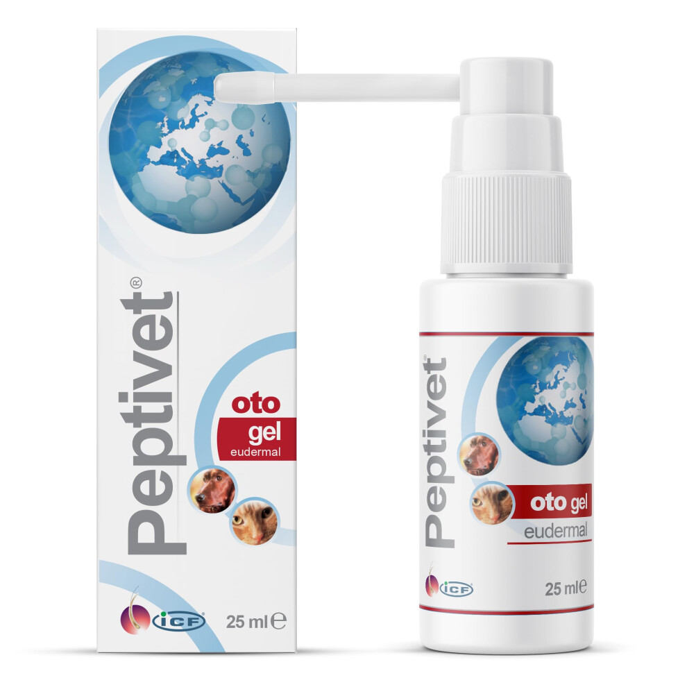 Icf | Peptivet Oto Gel Ear Cleaner Gel For Dogs & Cats | Antibacterial Anti-Fungal Yeast Management | Red Itchy Skin Relief | Easy To Use |