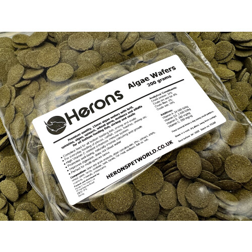HERONS Spirulina Algae Wafers - Sinking - Bottom-Feeding Fish - 200g 2