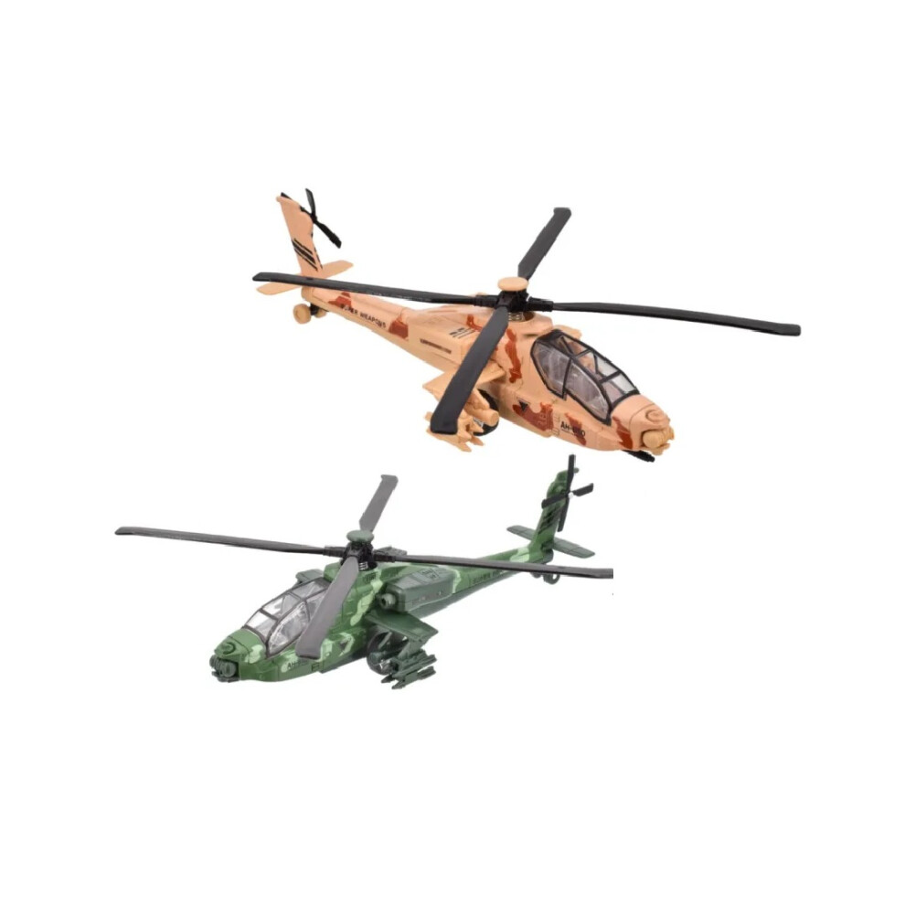 Kandy Toys Die Cast Apache Helicopter Assorted Colours