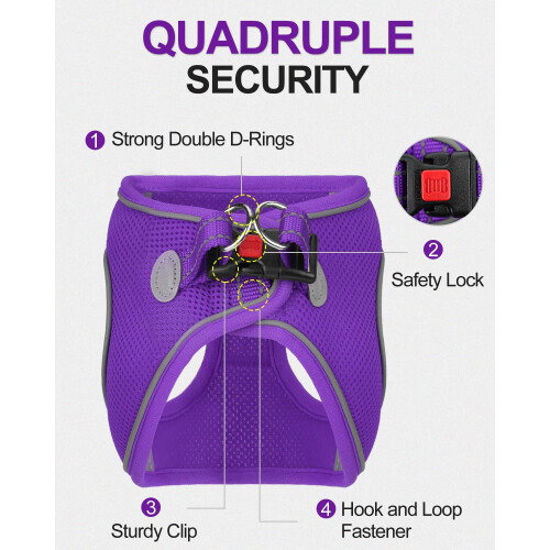 Joytale Step in Dog Harness,Soft Mesh Reflective Breathable Vest Harne 2