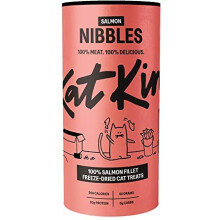 KatKin Salmon Nibbles (50g Tube) - 100% Fresh Fillet Freeze-Dried Cat