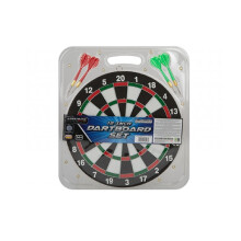 12" Dart Board Set Family Game With X4 Metal Darts