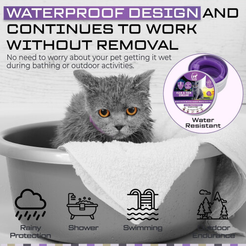 Cat Repellent Treatment, 2 Pack Repellent Collar, Adjustable for Small Medium La 2