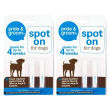 2 x Dog Flea & Tick Treatment Spot-On Solution Prevent Infection Kills Fleas, Lice, Ticks, Eggs and Larvae Repellent Upto 4 Months