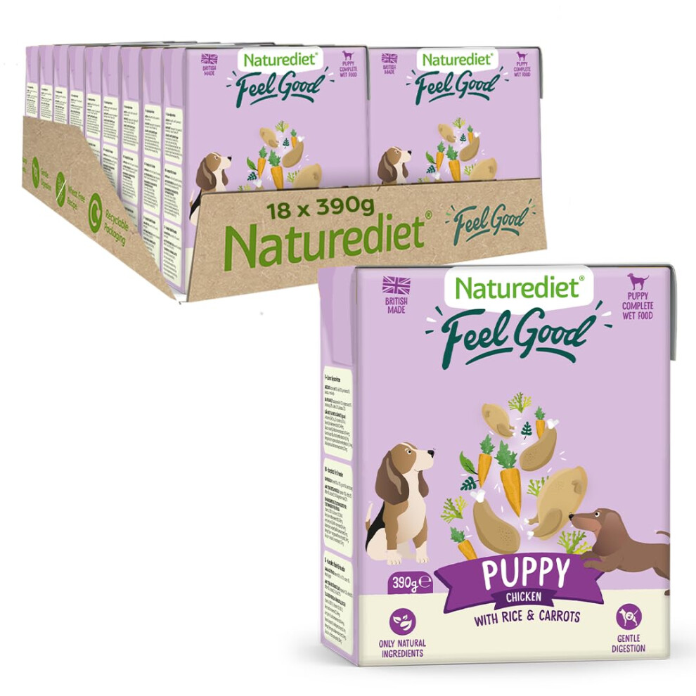 Photos - Bird Food Naturediet  Feel Good Wet Dog Food, Natural and Nutritionally Balanced, Puppy, 