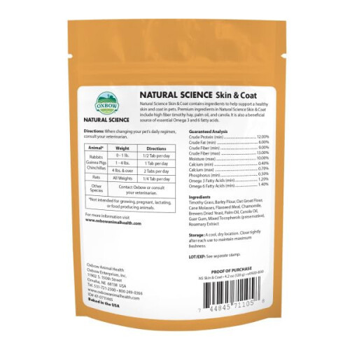 Oxbow Natural Science Skin & Coat Support for Small Animals 1