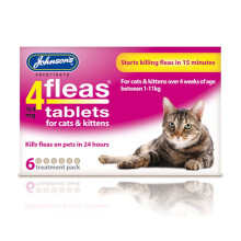Johnsons 4Fleas Cat & Kitten Tablets 6 Pack