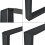 Patas de mesa - HELLOSHOP26 - Rectangular - 64 cm - Metal negro - Lote de 2 2