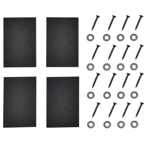 Patas de mesa - HELLOSHOP26 - Rectangular - 64 cm - Metal negro - Lote de 2 2