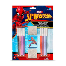 The Amazing Marvel Spiderman Stamp Set With Colouring In Pens