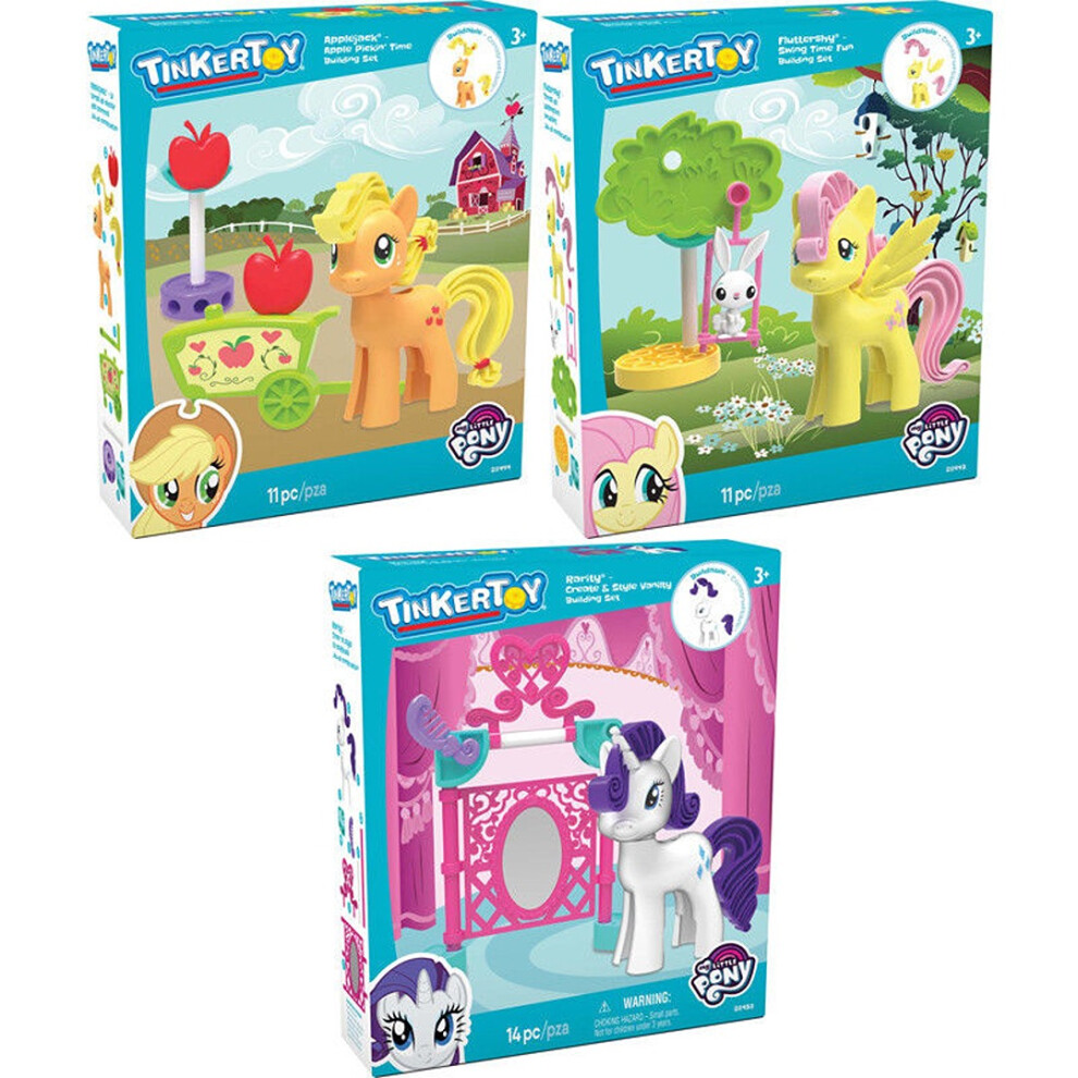 K'NEX Tinkertoy My Little Pony - Fluttershy, Vanity, Applejack Assortment (One Supplied)