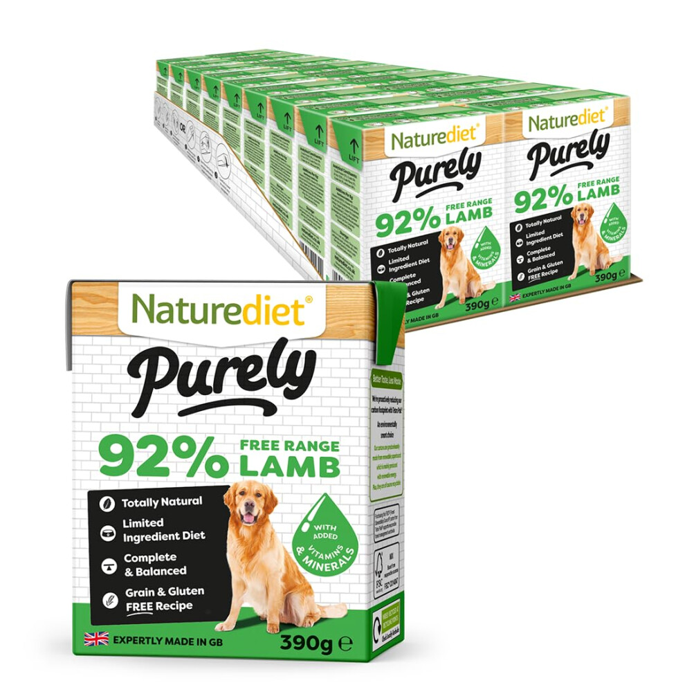 Naturediet - Purely, Complete Wet Food, Lamb, 390G (Pack Of 18)