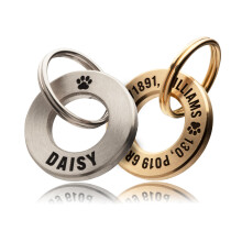 UKR Designs Solid Brass or Stainless Steel, Professionally Engraved & Polished Dog/Pet ID Tag