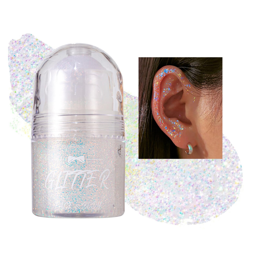 RollOn Body Glitter Gel with Chameleon Color Shimmer, LongLasting Holographic Sparkle for Face, Hair and Festival Party Makeup