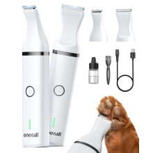 oneisall Dog Paw Trimmer with 2 Blades,Low Noise Dog Clippers Grooming Kit,Pet T