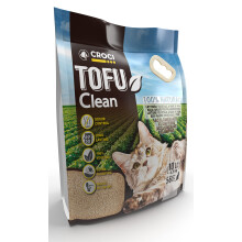 Croci Tofu Clean Litter 10L - Clumping Cat Litter, Biodegradable, flushes down the toilet, 100% vegetable, Long lasting Anti-odor Sand