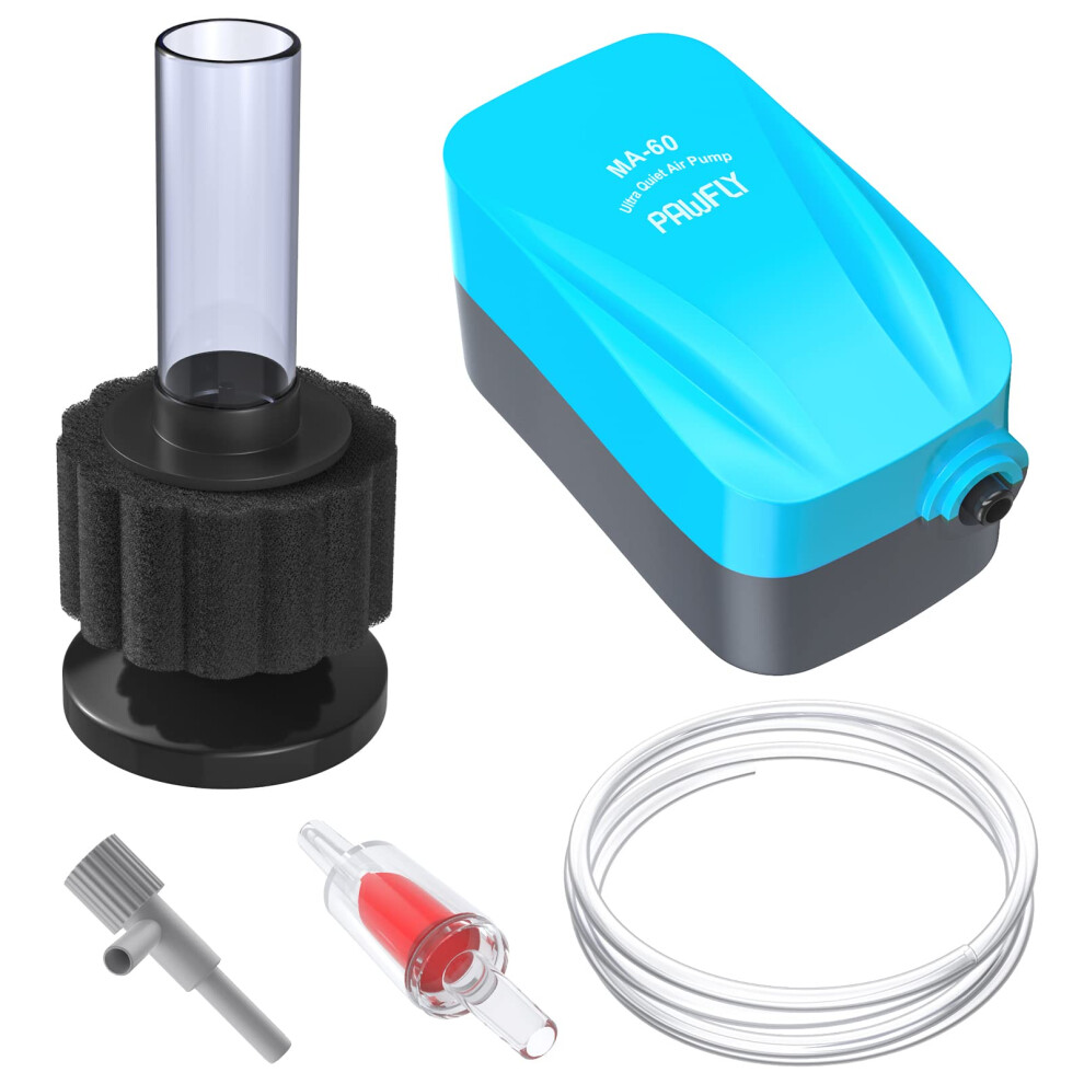 Pawfly Aquarium Air Pump 2.5 L/Min Quiet Oxygen Aerator Pump With Air