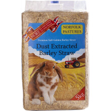 Norfolk Pastures Dust Extracted Barley Straw (Bulk Bale) (approx 5+kg)