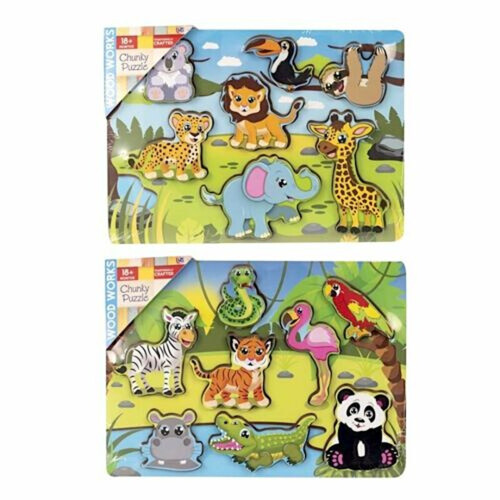 HTI Adventure Chunky Puzzle 2 Animal (One Supplied)