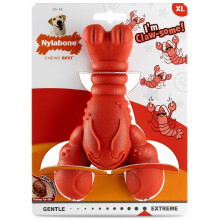 Nylabone Extreme Chewers Tough Nylon Dog Novelty Lobster Chew Toy, Durable, Boredom Breaker, Cleans Teeth, Filet Mignon Flavour, Extra Large, For Dog