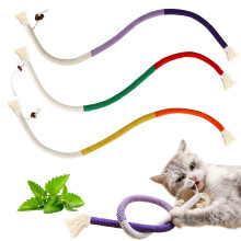 DANCOLOR Cat Chew Rope Catnip Toys For Cats, 3pc Interactive Cat Toys