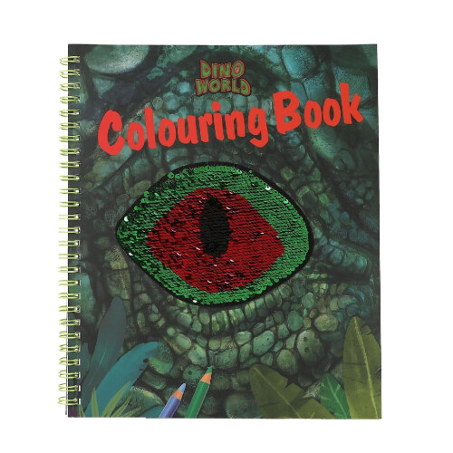 Depesche Dino World Colouring Book With Reversible Sequins