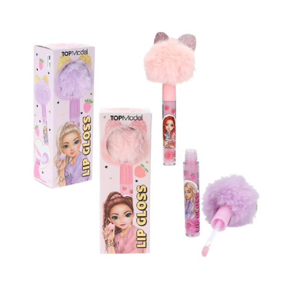 Top Model Pink/Peach Topmodel Lip Gloss Pompom Beauty And Me Assorted Scents