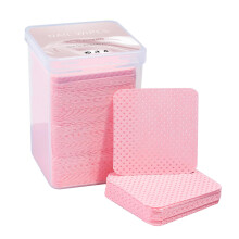 1 Box Professional Cotton Nail Wipes Quick Residue Removal Soft Pads for Nail Prep Pink