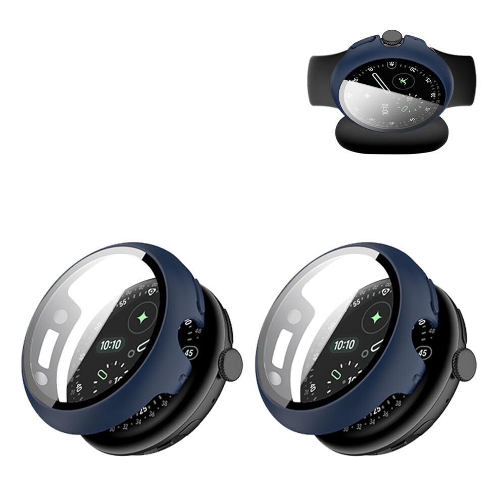 2 Pack Case With Builtin Screen Protector Shockproof Scratchresistant For Google Pixel Watch 4 45Mm 9455672939607