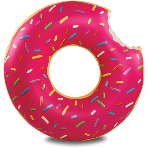 Bigmouth Inflatable Pink Frosted Donut Pool Float