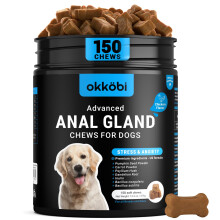 Anal Gland Chews 150Pcs - Constipation Relief for Dogs - Fiber Supplements, Natu