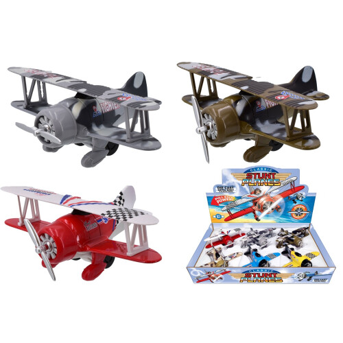 Kandy Toys Die Cast Classic Wing Plane (Colours Vary)