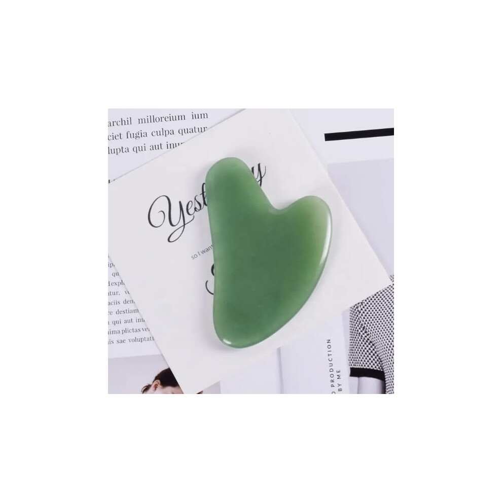 Jade Roller and Gua Sha Set for Facial Contouring and Cooling Skin Care