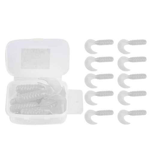 Soft Plastic Grub Worm Bait With Taste Technology Ribbon Tail Worm Enticing Action Versatility ElaZtech Plastic Thin Tail Action Durable Grub Profile