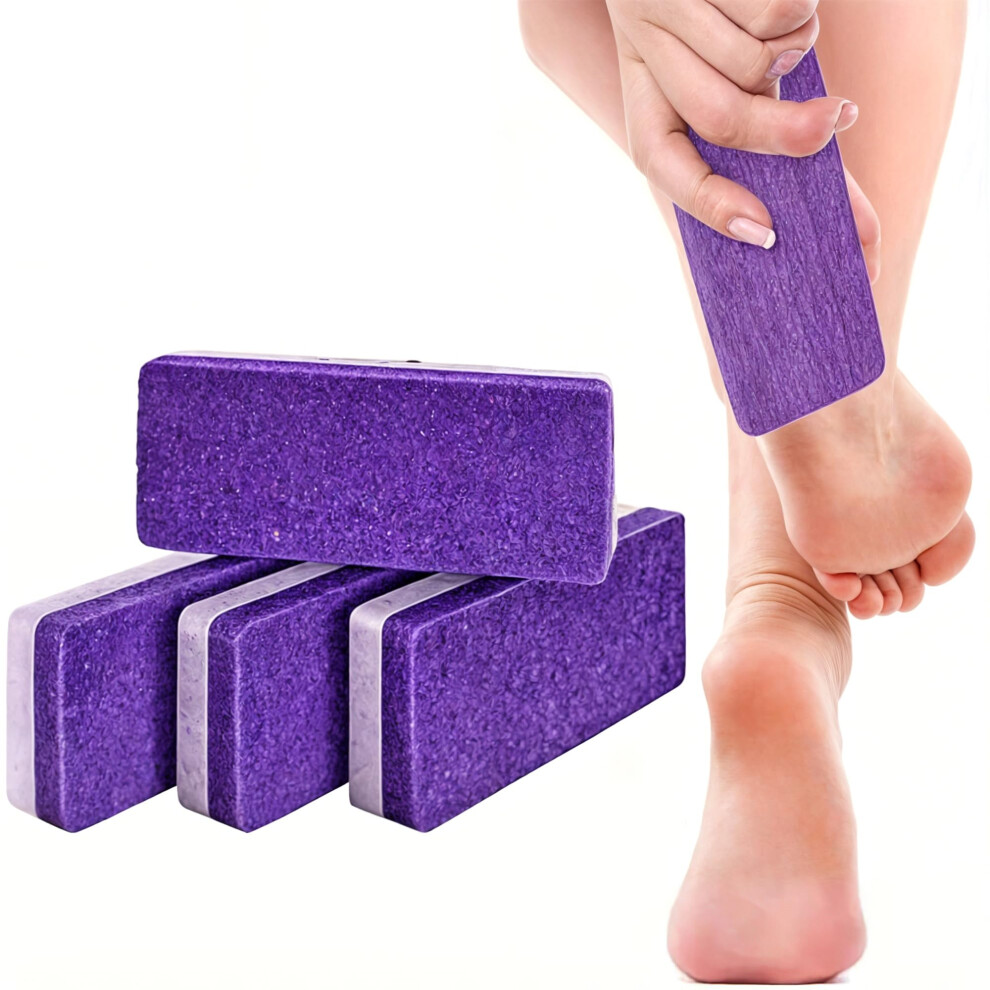 Foot Pumice Stone Callus Remover 3Pack DualSided Exfoliation for Hard Skin Pedicure Care