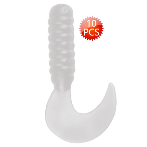 Soft Plastic Grub Worm Bait With Taste Technology Ribbon Tail Worm Enticing Action Versatility ElaZtech Plastic Thin Tail Action Durable Grub Profile 1